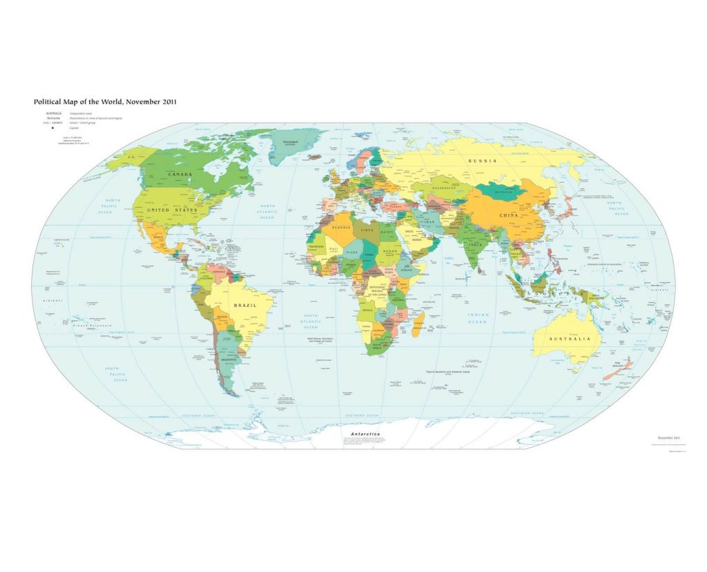 ကမ္ဘာ့မြေပုံ (ရောင်စုံ)