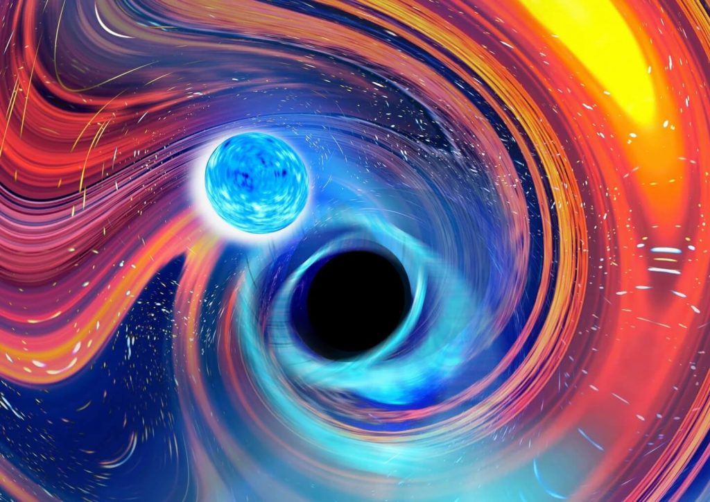Black hole ကကြယ်ကို မျိုနေပုံကို ပန်းချီဆရာက သရုပ်ဖော်ထားပုံ
