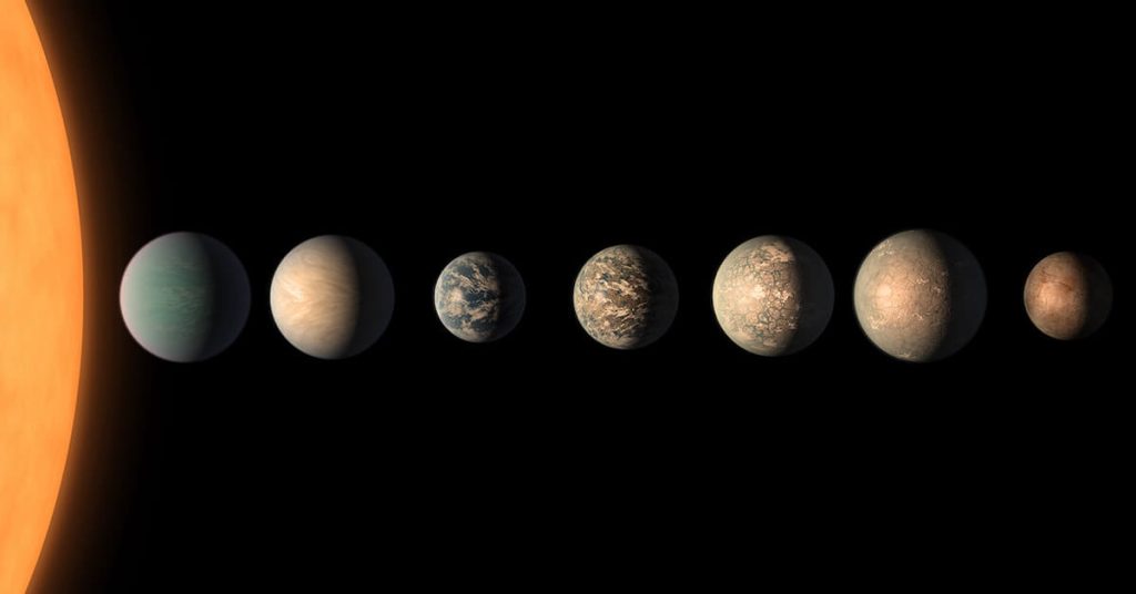 TRAPPIST ကြယ်ကို ပတ်နေတဲ့ ဂြိုဟ် ၇ စင်းလုံးဟာ ကမ္ဘာနဲ့ အရွယ် မတိမ်းမယိမ်း တူညီ ကြပါတယ်