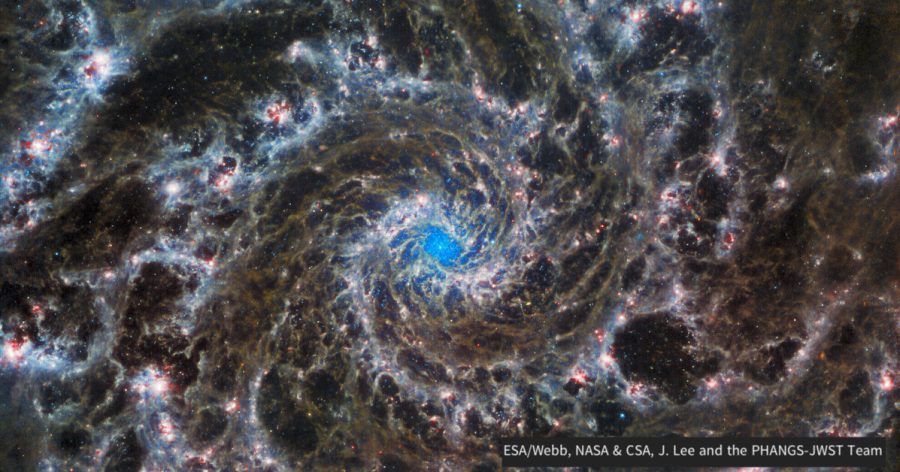 Phantom galaxy M74 in infrared captured by James Webb