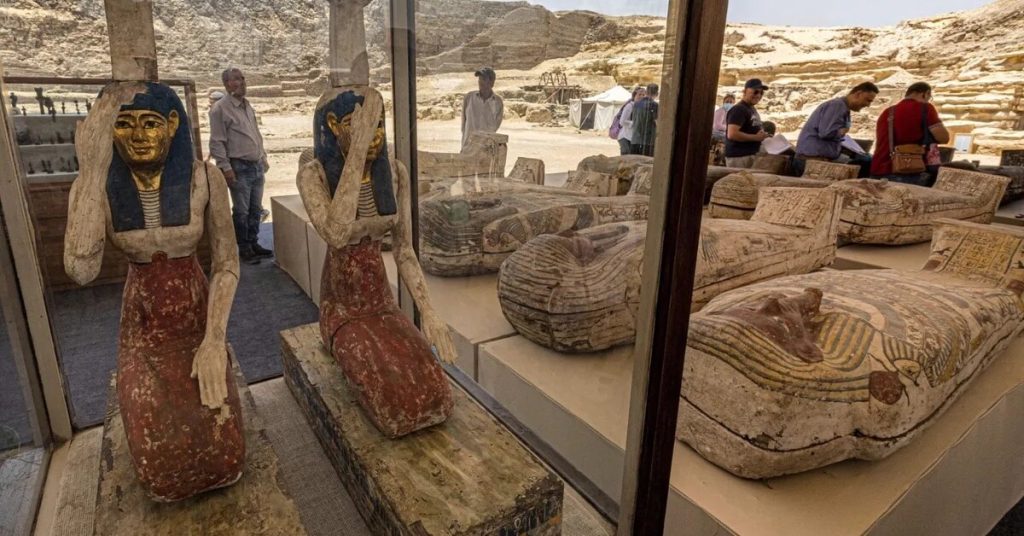 mummies at Saqqara necropolis